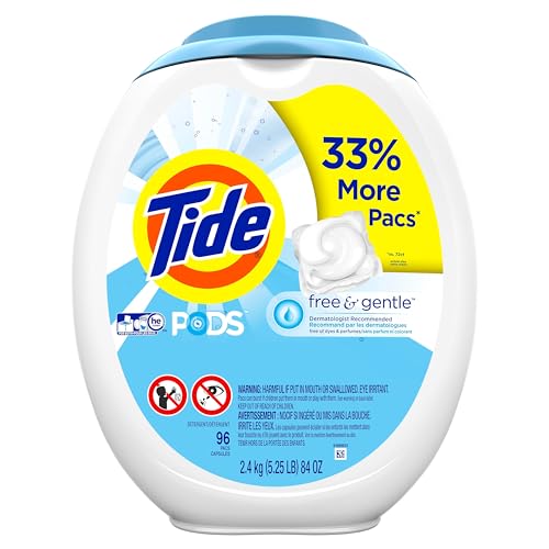 Buy now Tide PODS Free & Gentle Laundry Detergent Soap Pacs, 20 Count, Tide PODS Laundry Detergent at indiglob india