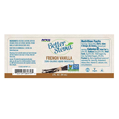 Buy now Now Foods BetterStevia Liquid Extract (French Vanilla) - 2 oz. 2 Pack at indiglob india