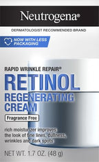 Buy now Neutrogena Rapid Wrinkle Repair Retinol Face Moisturizer, Fragrance Free, Daily Anti-Aging Face Cream with Retinol & Hyaluronic Acid to Fight Fine Lines, Wrinkles, & Dark Spots, 1.7 oz at indiglob india