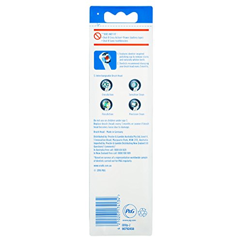 Buy now Oral-B 3D White Replacement Electric Toothbrush Heads Refills, 2 Pack at indiglob india