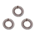 Buy now 3Pieces Flexible Plastic Circular Stretch Hair Combs, Headband Hairband Holder for Women Girls Brown at indiglob india