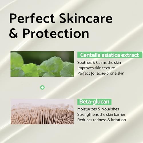 Buy now IUNIK Centella Calming Moisture Daily Sunscreen SPF 50+ PA++++ Matte & No White Cast Centella Asiatica Dry Oily Sensitive Vegan Korean Skincare at indiglob india