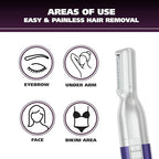 Buy now Wahl Clean & Confident Female Battery Pen Trimmer with Rinseable Blades for Eyebrows, Facial Hair, & Light Grooming- Hygienic Grooming & Easy Cleaning with Battery Included - Model 5640-100 at indiglob india