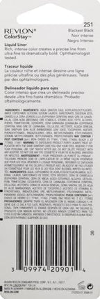 Buy now Revlon Liquid Eyeliner, ColorStay Eye Makeup, Waterproof, Smudgeproof, Longwearing with Ultra-Fine Tip, 251 Blackest Black, 0.08 Fl Oz (Pack of 1) at indiglob india