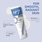 Buy now No7 Lift & Luminate Dual Action Cleansing & Exfoliating Face Wash - Gentle Face Exfoliator with Vitamin C, E & B5 - Deep Pore Cleanser for Dull & Uneven Skin Tone (3.3 Fl Oz) at indiglob india