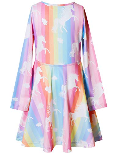 Buy now Striped Unicorn Dresses Matching Doll&Girls Birthday Outfit 4t 5t at indiglob india