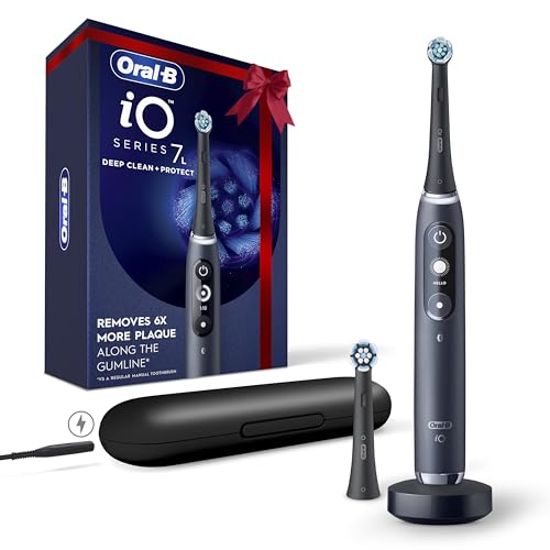 Buy now Oral-B iO Deep Clean + Protect Rechargeable Electric Toothbrush, Black, iO Series 7, 2 Replacement Brush Heads, Charging Travel Case at indiglob india