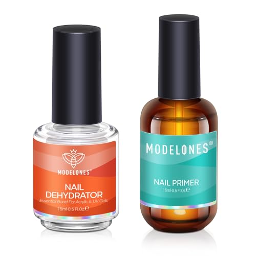 Buy now modelones 15 ml Nail Dehydrator and Primer, Acid Free Base Coat Natural Prep Dehydrate & Bond Primer Kit, Hema-Free Acrylic Nail Supplies at indiglob india