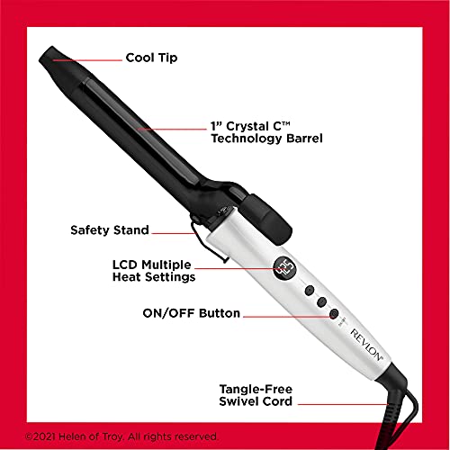 Buy now Revlon Crystal C + Ceramic Hair Curling Iron | Long-Lasting Shine and Less Frizz, (1 in) at indiglob india