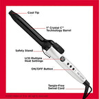 Buy now Revlon Crystal C + Ceramic Hair Curling Iron | Long-Lasting Shine and Less Frizz, (1 in) at indiglob india