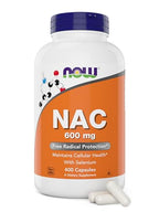 Buy now Now NAC 600 mg, 400 Capsules, N-Acetyl Cysteine with Selenium at indiglob india