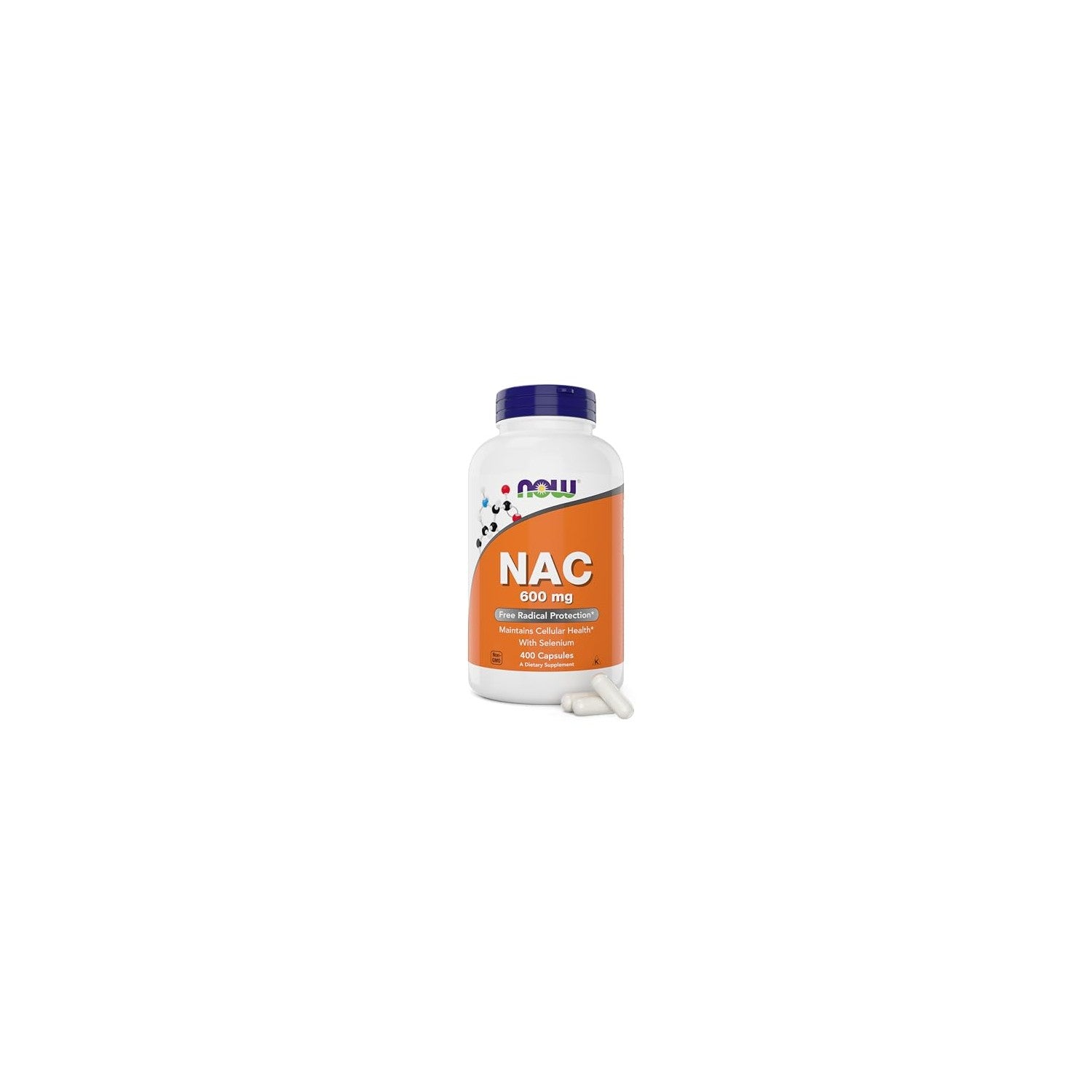 Buy now Now NAC 600 mg, 400 Capsules, N-Acetyl Cysteine with Selenium at indiglob india