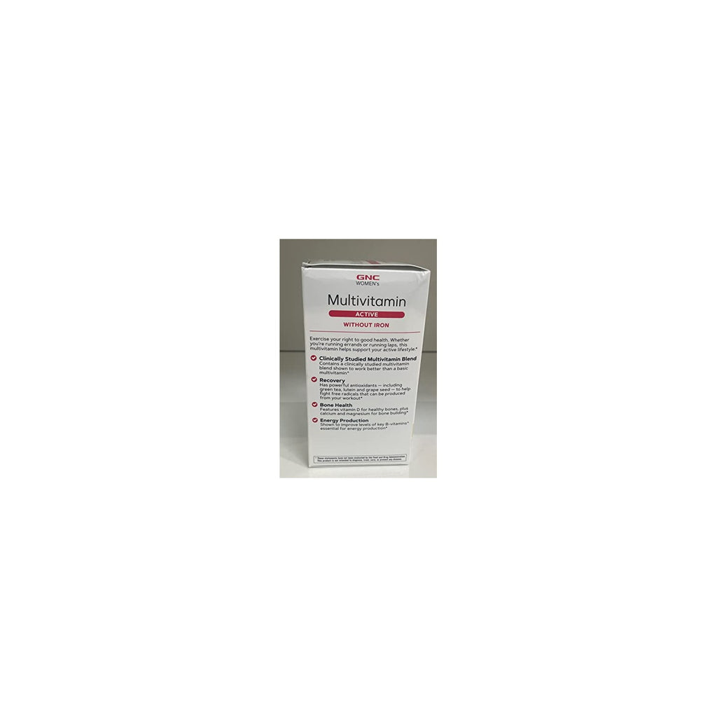 Buy now GNC Women's Multivitamin Active Without Iron, Supports an Active Lifestyle, 30+ Nutrient Formula, Promotes Bone & Joint Health, Helps Energy Production, 180 Caplets at indiglob india