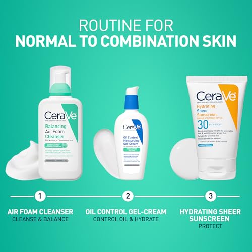 Buy now CeraVe Balancing Air Foam Face Wash, Foaming Facial Cleanser For Combination Skin, 8HR Oil Control + 24HR Hydration, Fragrance-Free & Non-Comedogenic, With Glycolysine™ & 3 Essential Ceramides, 8oz at indiglob india