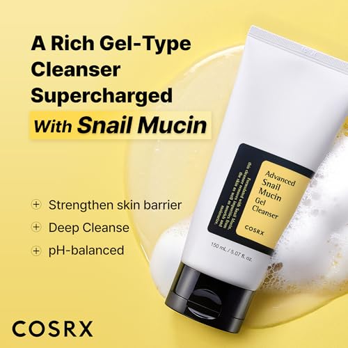 Buy now COSRX Advanced Snail Mucin Gel Cleanser, 5.07 Fl Oz / 150 mL, Rich Daily Deep Cleansing Gel for Dry & Sensitive Skin, Korean Skin Care, Not Tested on Animals, No Parabens at indiglob india