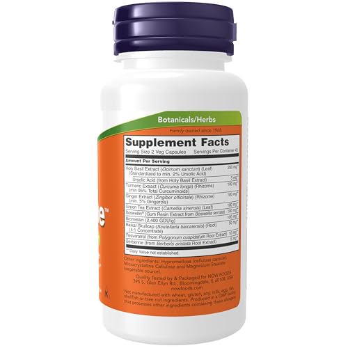 Buy now NOW Foods Supplements, D-Flameâ„¢ with a Blend of Complementary Herbs, Overexertion Support*, 90 Veg Capsules at indiglob india