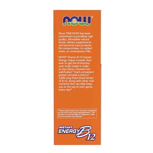Buy now NOW Supplements, Instant Energy B-12 (2,000 mcg of B-12 per packet), Cellular Energy Boost*, 75 Packets at indiglob india