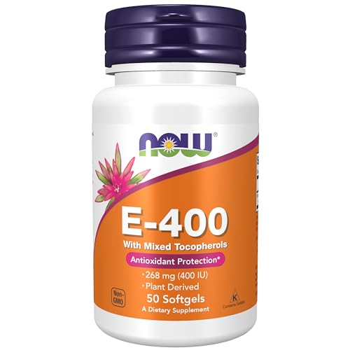 Buy now NOW Foods Supplements, Vitamin E-400 IU Mixed Tocopherols, Antioxidant Protection*, 50 Softgels at indiglob india