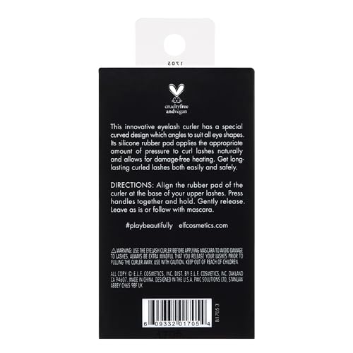 Buy now e.l.f. Eyelash Curler, Instantly Creates Long-Lasting Curled Lashes, Special Curved Design for All Eye Shapes, Vegan & Cruelty-Free at indiglob india