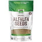 Buy now NOW Foods, Organic Alfalfa Seeds For Sprouting, Grown in the USA, Certified Non-GMO, 12-Ounce (Packaging May Vary) at indiglob india