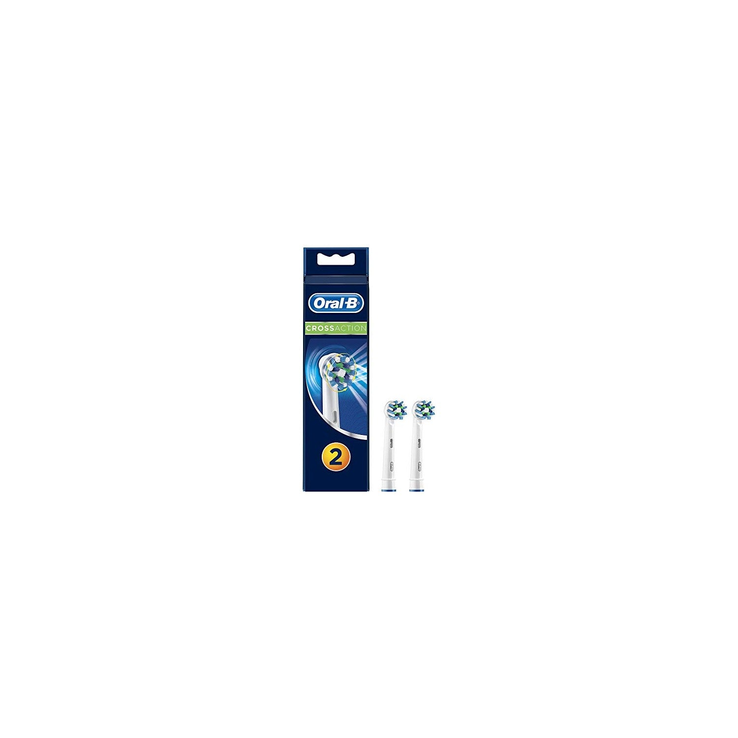 Buy now Oral-B Cross Action Electric Toothbrush Replacement Brush Heads Refill, 2 Count at indiglob india