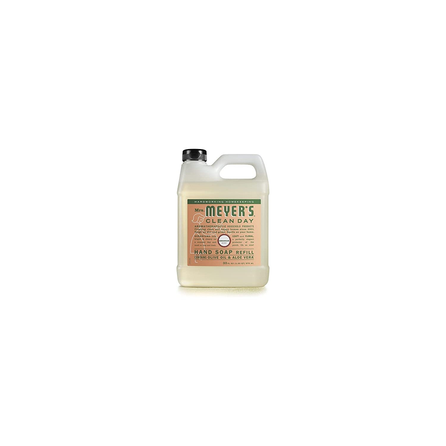 Buy now MRS. MEYER'S CLEAN DAY Hand Soap Refill, Made with Essential Oils, Geranium, 33 Fl. Oz (Pack Of 2) at indiglob india