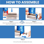 Buy now The Original Toothpaste Squeezer Tube Roller Stainless Steel 2 Pieces Tube Squeezer Rollers, Saves Toothpaste, Creams, Puts an end to Waste - Simple and Practical (Silver) 2.4 inch Wide at indiglob india