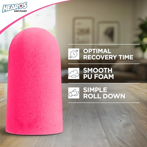 Buy now HEAROS Sleep Pretty in Pink Ear Plugs For Sleeping, 14 Pair (Pack of 1) at indiglob india