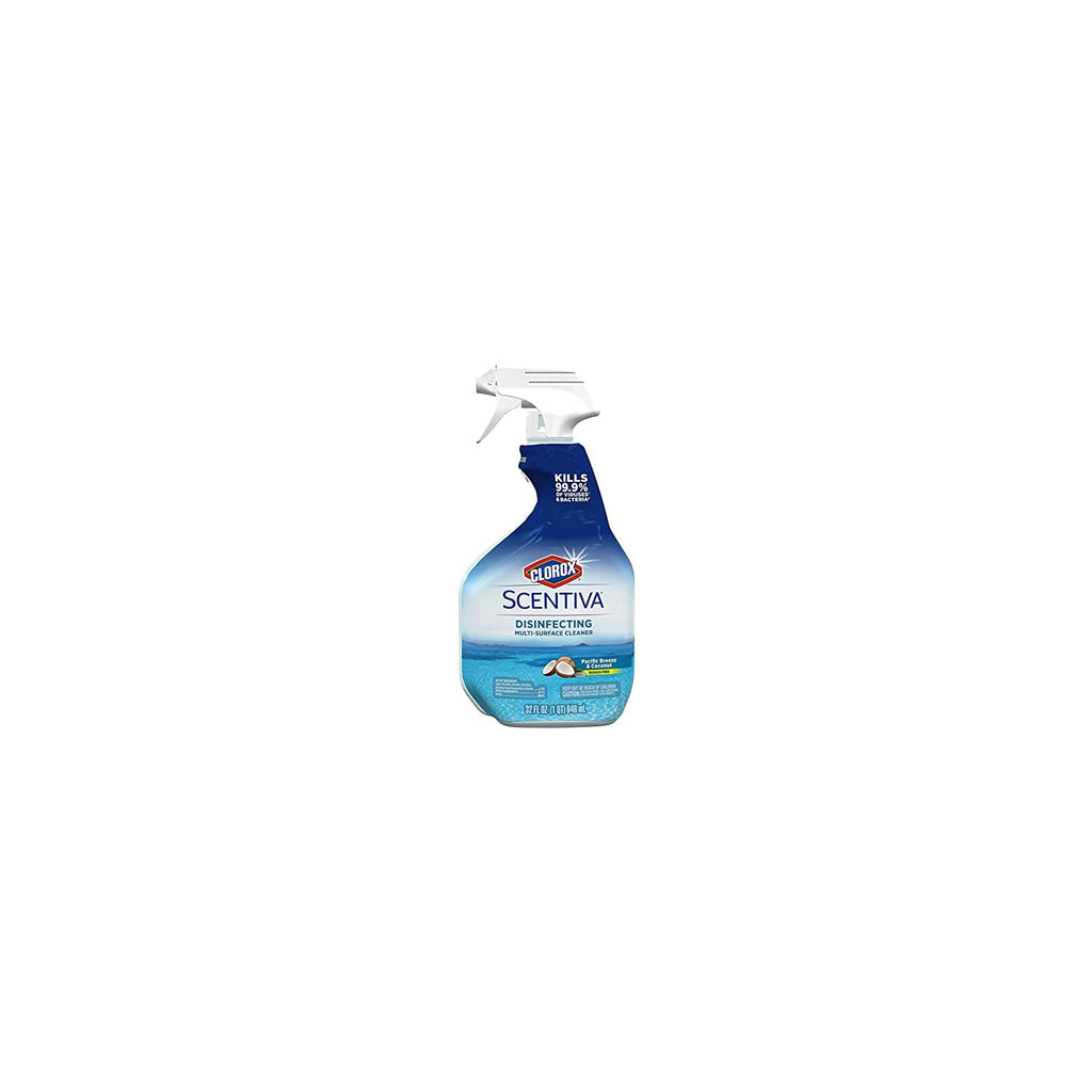 Buy now Clorox Scentiva Disinfecting Multi-Surface Cleaner Spray & Disinfecting Wipes, Pacific Breeze & Coconut Scent - Bundle of 2 Items at indiglob india