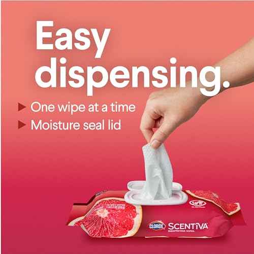 Buy now Clorox Scentiva Disinfecting Wipes, Grapefruit and Orange Blossom, 75 Ct., Pack of 3 (Pack May vary) at indiglob india