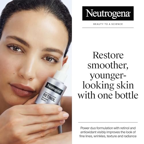 Buy now Neutrogena Rapid Wrinkle Repair Retinol Renewal Serum, Lightweight Anti-Aging Facial Serum with Pure Retinol & Antioxidants to Improve Wrinkles, Dullness & Dark Spots, 1 fl oz at indiglob india