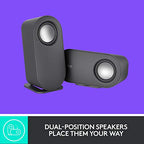 Buy now Logitech Z407 Bluetooth Computer Speakers with Subwoofer and Wireless Control, Immersive Sound, Premium Audio with Multiple Inputs, USB Speakers at indiglob india