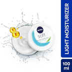 Buy now NIVEA Soft Light Moisturizer Cream, with Vitamin E & Jojoba Oil for Face, Hands and Body, 100 ml at indiglob india