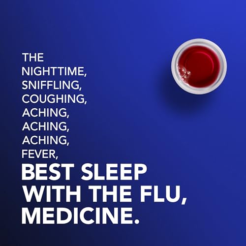 Buy now Vicks NyQuil Intense Flu Liquid, Over-the-Counter, Multi-Symptom, Nighttime Relief for Body Aches, Fever, Headache, Sore Throat, Sneezing, Runny Nose, and Cough, 6 Hour Relief, Cherry Flavor, 12 FL OZ at indiglob india