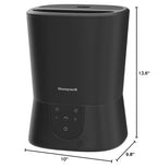 Buy now Honeywell Easy-to-Care Filter Free Warm Mist Humidifier, Medium Rooms, 1.5 Gallon Tank ƒ?? Humidistat for Bedroom, Home or Office Black at indiglob india