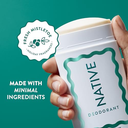 Buy now Native Deodorant, Holiday Edition, Fresh Mistletoe Scent, Contains Naturally Derived Ingredients, 72 Hour Odor Control | Deodorant for Women and Men, Aluminum Free with Baking Soda at indiglob india