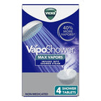 Buy now Vicks VapoShower Max Tablets, Non-Medicated Eucalyptus Shower Steamer Tablets, Menthol, Aromatherapy, 4ct at indiglob india