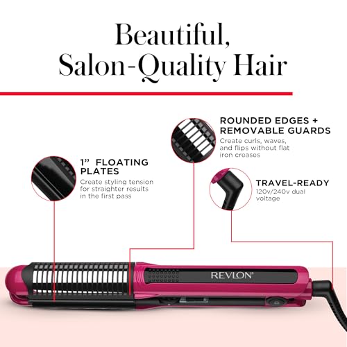 Buy now REVLON Perfect Match Flat Iron - 2-in-1 Hair Straightener and Curling Iron, Triple Oil-Infused Helps Reduce Heat Damage & Restore Hair's Natural Moisture & Shine at indiglob india