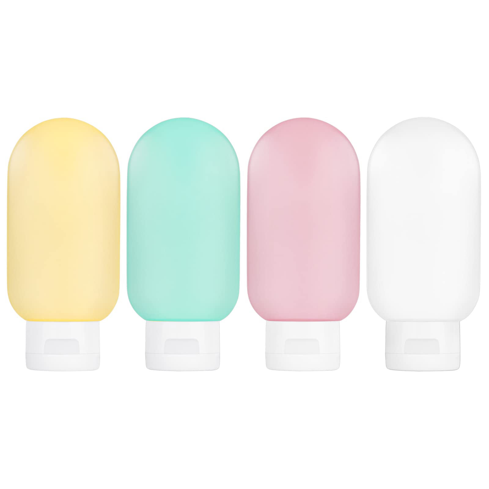 TSA Approved Travel Bottles Set for Toiletries Travel Size Containers Kit 4 Pack Portable Leak Proof Refillable Squeeze Cosmetic Airplane Essential Shampoo Hair Conditioner Body Lotion Bath Shower Gel