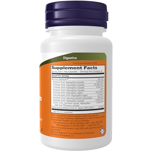 Buy now NOW Foods Supplements, Optimal Digestive System, Full Spectrum Enzymes, 90 Veg Capsules at indiglob india