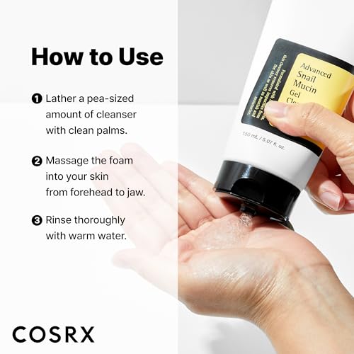 Buy now COSRX Advanced Snail Mucin Gel Cleanser, 5.07 Fl Oz / 150 mL, Rich Daily Deep Cleansing Gel for Dry & Sensitive Skin, Korean Skin Care, Not Tested on Animals, No Parabens at indiglob india
