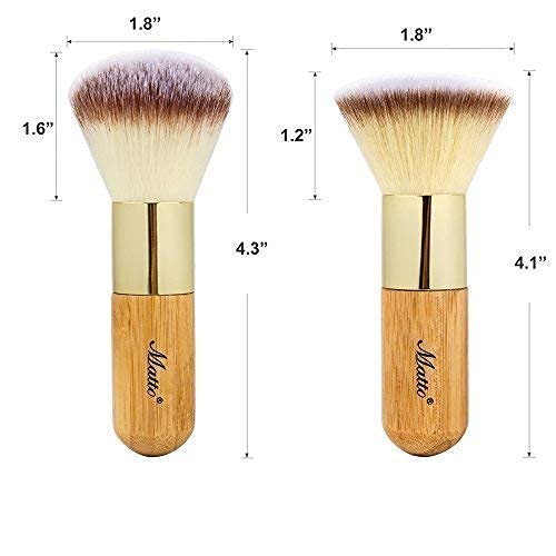 Buy now Matto Makeup Brush Set 2 Pieces Face Blush Kabuki Powder Foundation Makeup Brushes for Mineral BB Cream at indiglob india