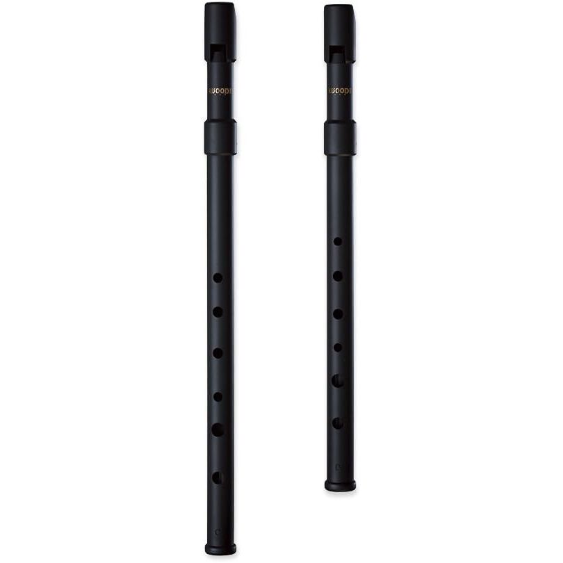 Buy now SMARTWOODI Set of 2 Irish Whistles Matte Black Key of C & D ABS at indiglob india