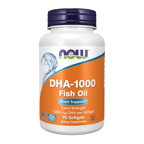 Buy now NOW Foods Supplements, DHA 1,000 Brain Support, Extra Strength, 1,000 mg DHA, 90 Softgels at indiglob india