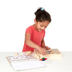 Buy now Melissa & Doug Deluxe Letters and Numbers Wooden Stamp Set ABCs 123s With Activity Book, 4-Color Stamp Pad - FSC Certified at indiglob india