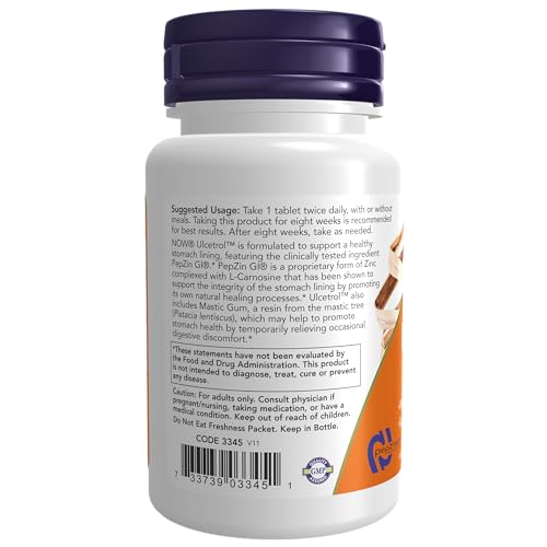 Buy now NOW Foods Supplements Ulcetrolâ„¢, Digestive Health*, With PepZin GIÂ® & Mastic Gum, Supports Gastric Health*, 60 Tablets at indiglob india