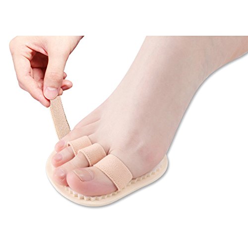 Buy now Toe Splint & Straightener, Adjustable Loops Hammer Toe Correctors Brace w/ Slip-on Cushion Metatarsal Pads for Claw Curled & Crooked Toes - Support Guard for Pre Post Surgery (3 loops 1 pair) at indiglob india