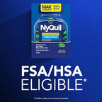Buy now NyQuil Ultra Concentrated Cold and Flu Medicine, Nighttime, Relief for Cough, Sore Throat, Fever, Congestion, Easy to Swallow, Easy to Open Bottle, 48 LiquiCaps at indiglob india
