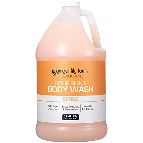 Buy now Ginger Lily Farms Club & Fitness Nourishing Body Wash, 100% Vegan & Cruelty-Free, Bath & Shower Gel for Men and Women, Citrus Scent, 1 Gallon (128 fl. oz.) Refill at indiglob india