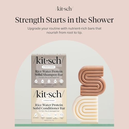 Buy now Kitsch Rice Water Shampoo & Conditioner Set â€“ Solid Shampoo & Conditioner Bar with Protein for Hair Growth, Strengthening Hair & Damage Repair â€“ Paraben, Sulfate & Silicone Free â€“ 2 Pack at indiglob india